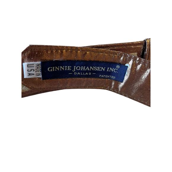 Ginnie Johansen Belt Bronze One Size Adjustable Closure Metallic Vintage Dallas - Picture 3 of 5